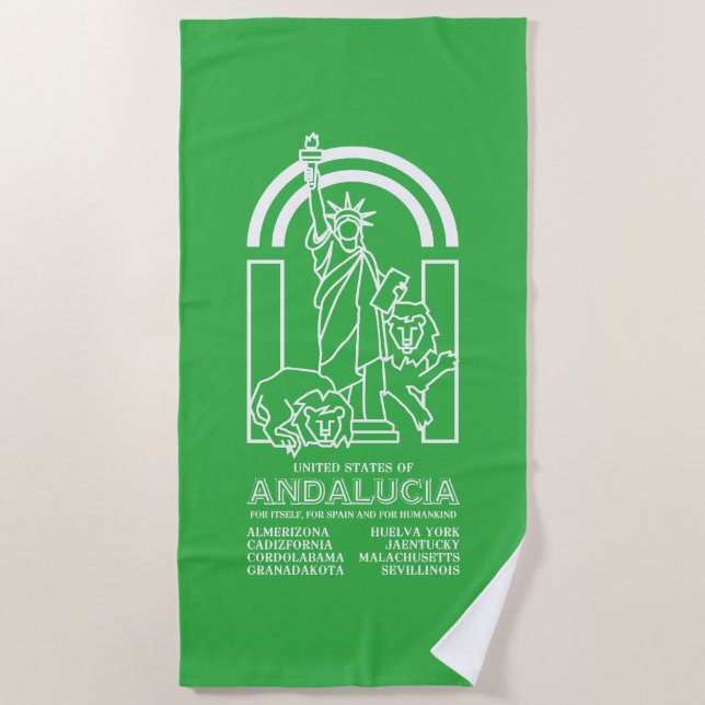 Toalha De Praia Estados Unidos da Andaluzia (Frente)