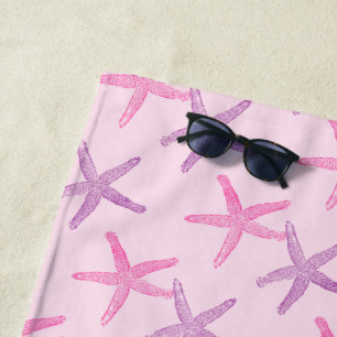 Toalha De Praia Estaleiro rosa-querido e púrpura