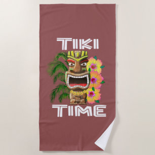 Toalha De Praia Estátua de Tiki das Ilhas Havaianas