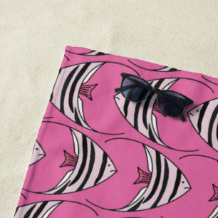 Toalha De Praia Estilo de peixe rosa