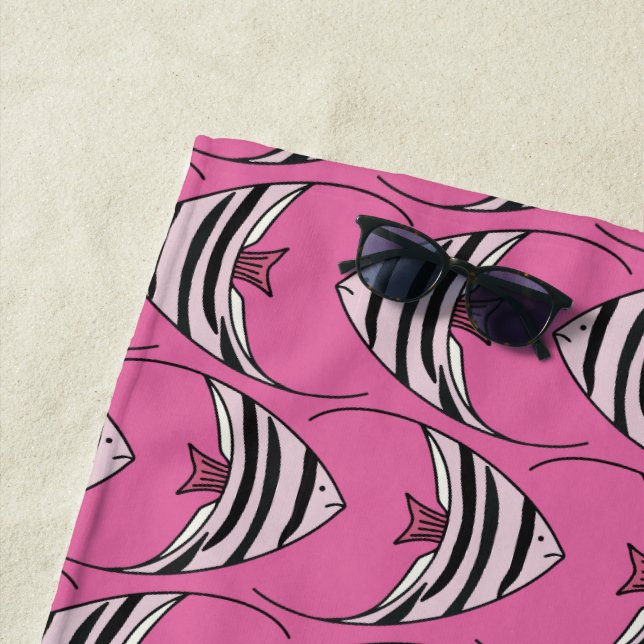 Toalha De Praia Estilo de peixe rosa (In Situ)