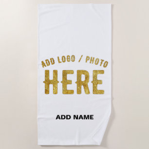 TOALHA DE PRAIA ESTILO MODERNO PERSONALIZÁVEL BRANCO VERIFICADO MA