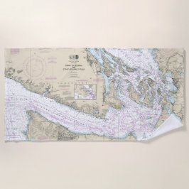 Toalha De Praia Estreito da Geórgia e Estreito do Gráfico Juan de