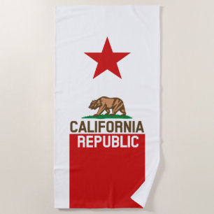 Toalha De Praia Estrela de Bandeira da República da CALIFÓRNIA n
