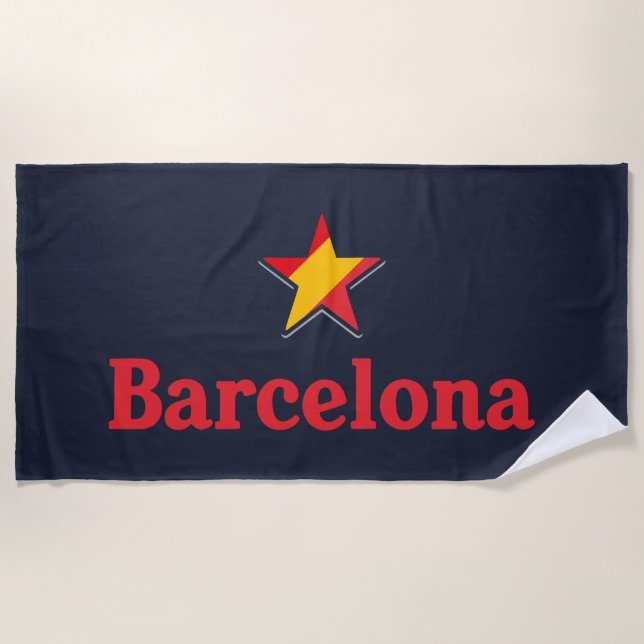 Toalha De Praia Estrelas da Espanha – Barcelona (Frente)