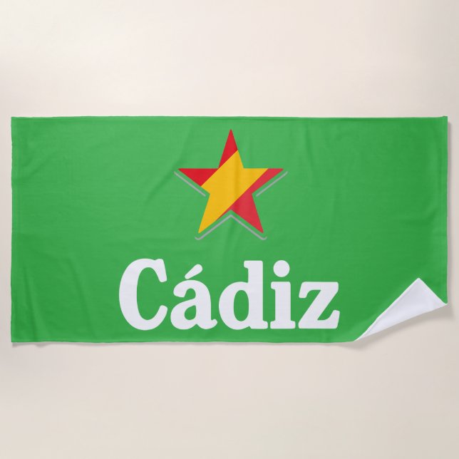 Toalha De Praia Estrelas de Espanha - Cádiz (Frente)