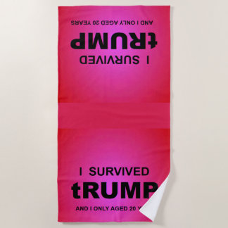 Toalha De Praia Eu Sobrevivi a tRUMP