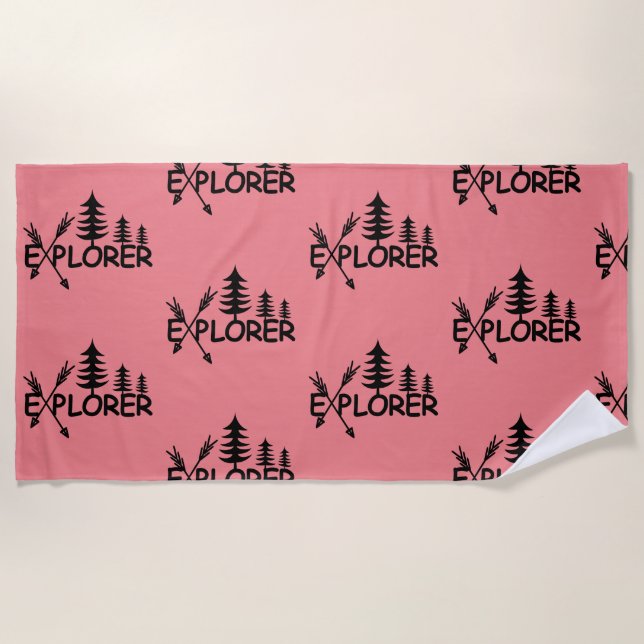 Toalha De Praia Explorador Design - Beach Towel (Frente)