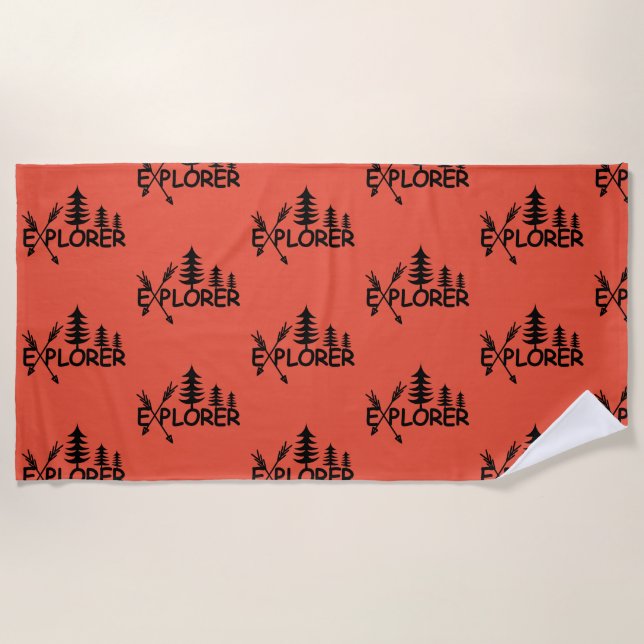 Toalha De Praia Explorador Design - Beach Towel (Frente)