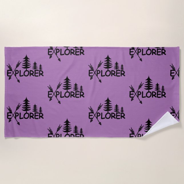 Toalha De Praia Explorador Design - Beach Towel (Frente)