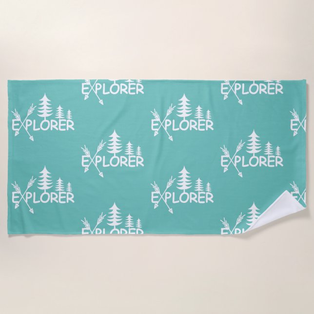 Toalha De Praia Explorador Design - Beach Towel (Frente)