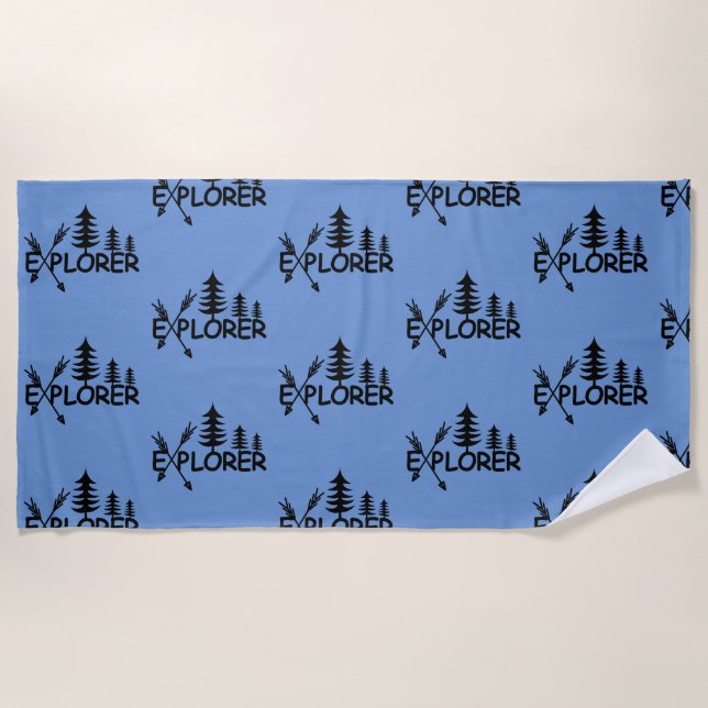 Toalha De Praia Explorador Design - Beach Towel (Frente)