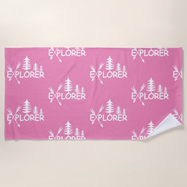 Toalha De Praia Explorador Design - Beach Towel (Frente)