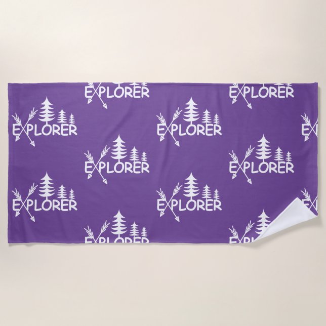 Toalha De Praia Explorador Design - Beach Towel (Frente)