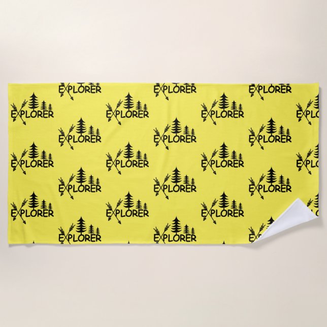 Toalha De Praia Explorador Design - Beach Towel (Frente)
