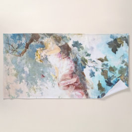 Toalha De Praia Fada de Borboletas Floral