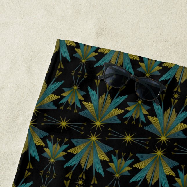 Toalha De Praia Fada Estrelas Black Beach Towel (In Situ)