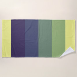 Toalha De Praia Faixa de Cores Blues + Verde