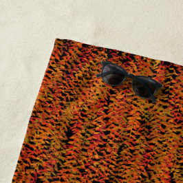 Toalha De Praia Fall Season Changing Colors Foliage Leaves Art 