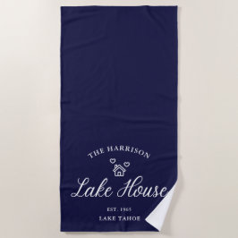 Toalha De Praia Family Lake House Coastal Custom Decor