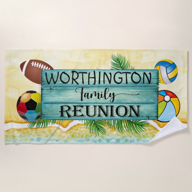 Toalha De Praia Family Reunion Beach Towel (Frente)