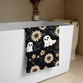 Toalha De Praia Fantasmas do Gótico de Verão e Girassóis Spooky