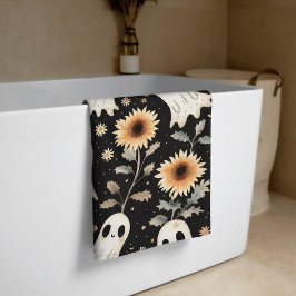 Toalha De Praia Fantasmas do Gótico de Verão e Girassóis Spooky