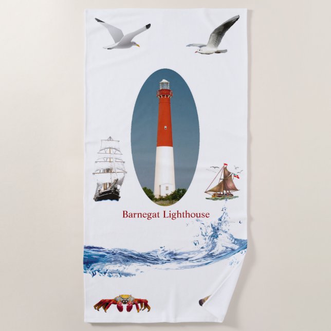 Toalha De Praia Farol de Barnegat (Frente)