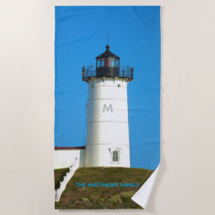 Toalha De Praia Farol de Maine Claro Nubble