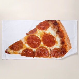 Toalha De Praia Fatia de pizza de pepperoni clássica derretida do