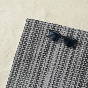 Toalha De Praia Faux Cinza Cotton Beach Towel