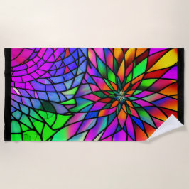 Toalha De Praia Faux StainGlass