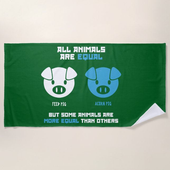 Toalha De Praia Feed Pig, Acorn  (Frente)