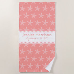 Toalha de praia feita sob encomenda da estrela do