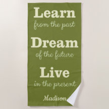 Toalha de praia feita sob encomenda do nome & da