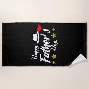 Toalha De Praia Feliz Dia de os pais 2025 Tshirt para o vovô Pai m