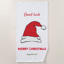 Toalha De Praia Feliz Natal minimalista e Ano novo