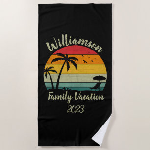 Toalha De Praia Férias familiares personalizadas