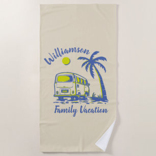 Toalha De Praia Férias familiares personalizadas