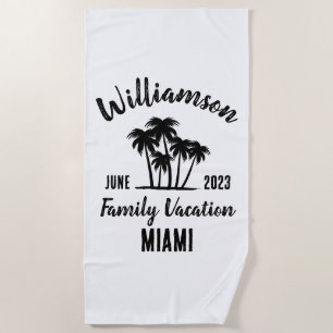 Toalha De Praia Férias familiares personalizadas