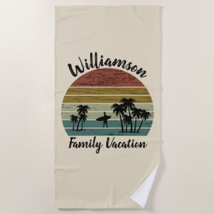 Toalha De Praia Férias familiares personalizadas