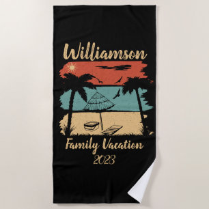 Toalha De Praia Férias familiares personalizadas