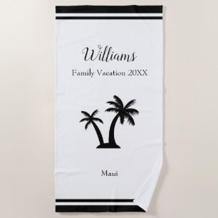 Toalha De Praia Férias Tropicais Familiares Palmeiras