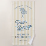 Toalha De Praia Festa de Despedida de Solteira Amarela em Palmeira<br><div class="desc">Encontre-me nas palmeiras! Nossa Coleção de Festas de Palm Springs é uma mistura sonhadora de charme de cabana de praia vintage e perfeição pastel. Com listras suaves, palmeiras arejadas e um toque de glamour retrô, esta coleção traz a magia de uma escapada ensolarada para a sua celebração. Se você está...</div>