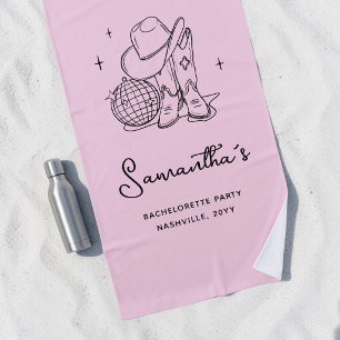 Toalha De Praia Festa de Despedida de Solteira Personalizada de Co