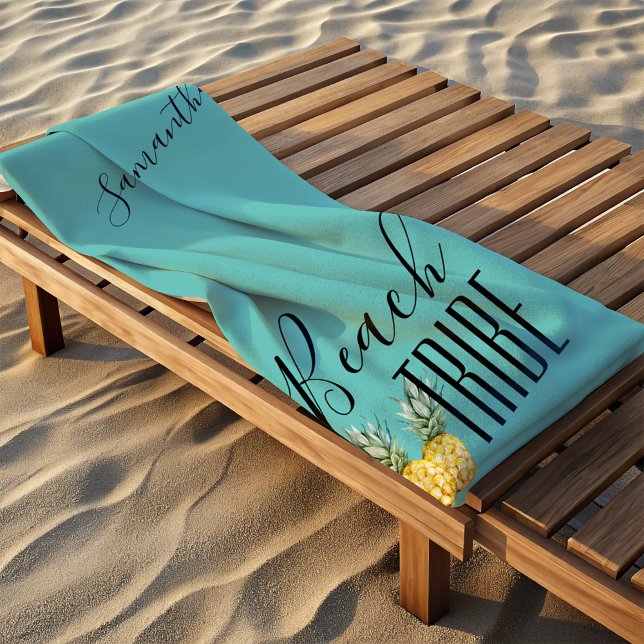 Toalha De Praia Festa de Solteira da Tribo de Praia Fim de Semana  (Criador carregado)