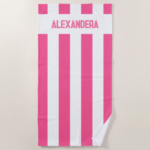 Toalha De Praia Festa de solteira de Piscina Rosa de Nome