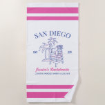 Toalha De Praia Festa de solteira de Praia Favorito Vintage - Ofer<br><div class="desc">Faça um salto na sua próxima festa de solteira com esta incrível mercadoria personalizada da festa de solteira de praia. Quer estejas a celebrar uma viagem de praia, férias de raparigas, ou feriado de melhores amigos, esta mercadoria de festa de solteira de praia é a adição perfeita à tua fuga...</div>