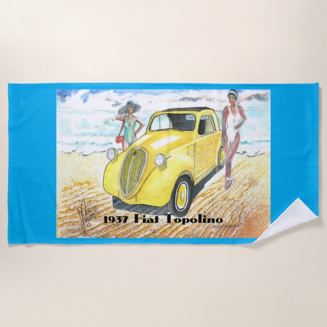 Toalha De Praia Fiat Topolino 1937 (Frente)