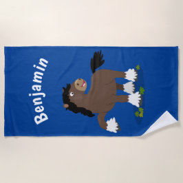 Toalha De Praia Figura de desenho animado de corte Clydesdale